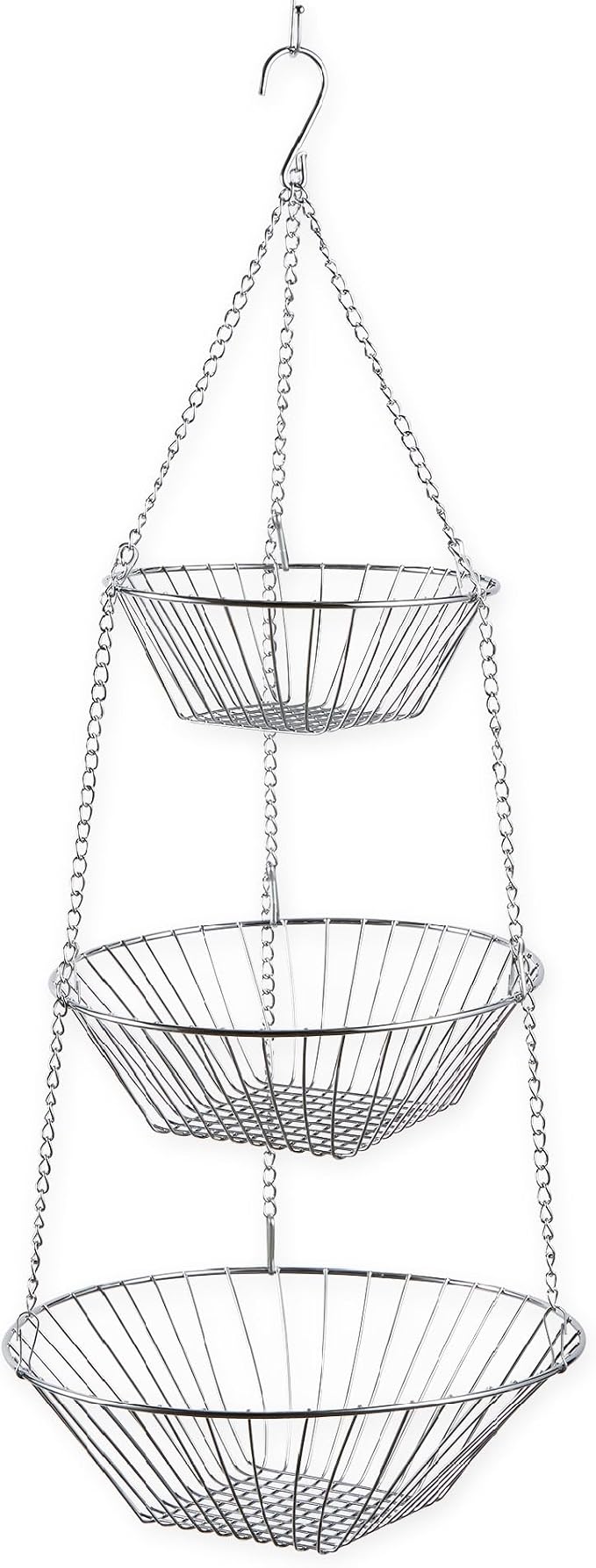 RSVP 30-by-12-Inch 3-Tier Wire Hanging Basket by RSVPInternational