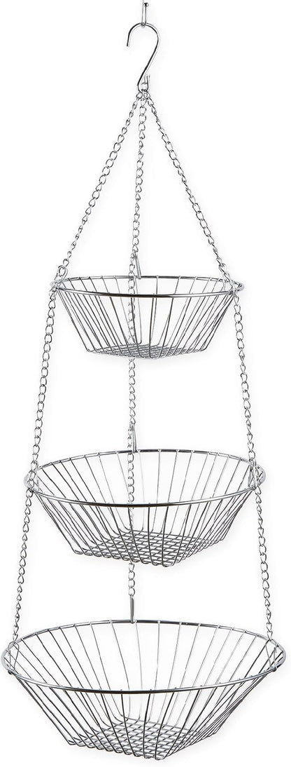 RSVP 30-by-12-Inch 3-Tier Wire Hanging Basket by RSVPInternational