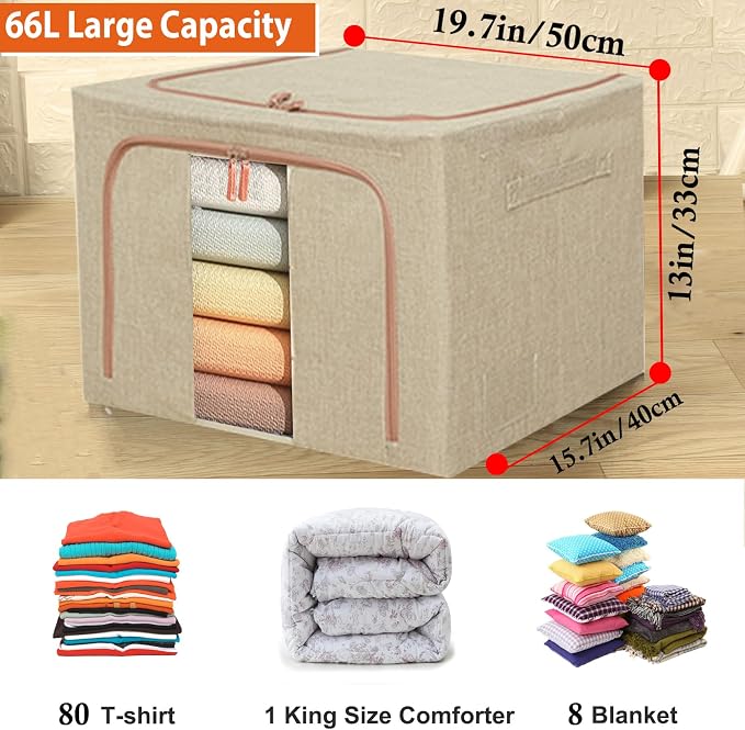 Large Storage Bags, Stackable Clothes Storage Bins - Image 2