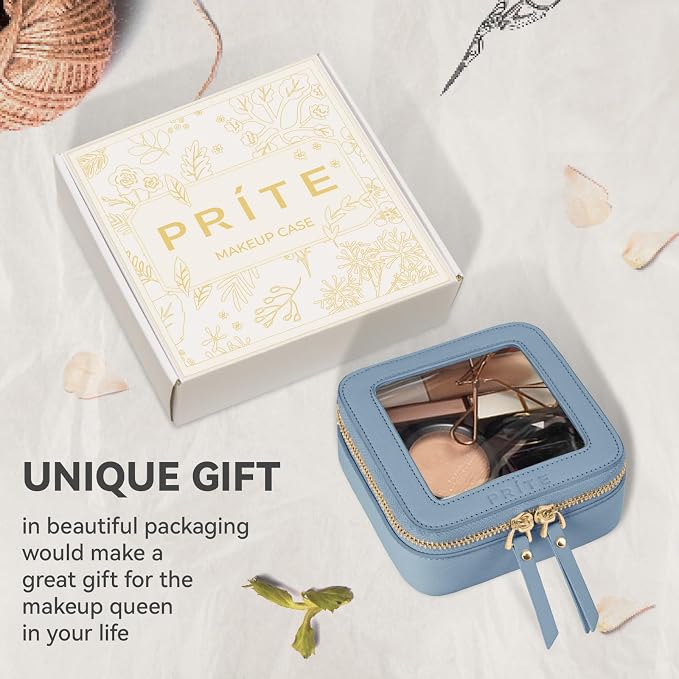 Prite Small Makeup Bag for Women Portable Clear Makeup Bag Cute Mini Waterproof - Image 7