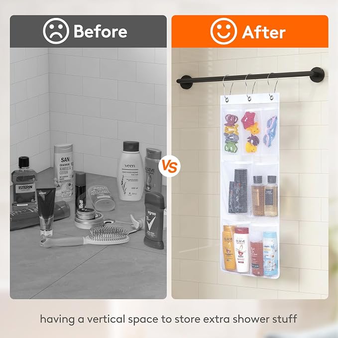 Lifewit Cruise Essentials Shower Caddy Must-Have, 9 Pockets Hanging Bathroom - Image 7