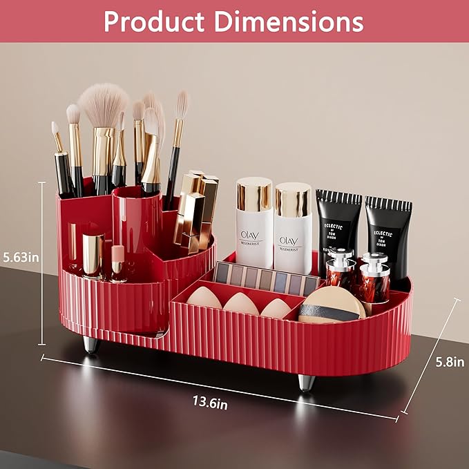 Rotating Makeup Organizer for Vanity - Image 2