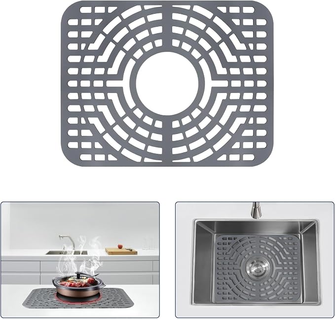 Silicone Sink Protector for Kitchen Sink 12“x16" – Flexible Sink Mat, Heat by snuggery