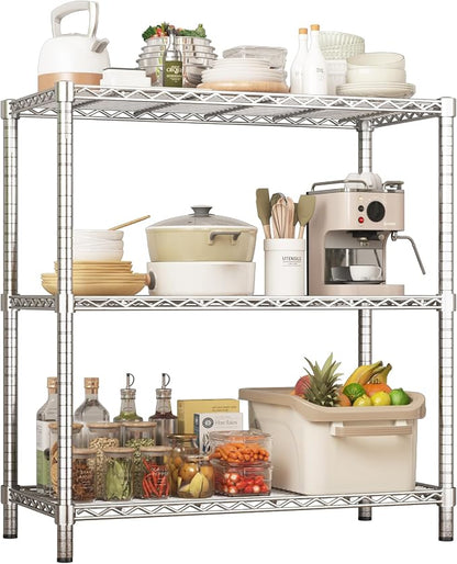 ROOMTEC 3-Tier Heavy Duty Wire Shelving Unit, 1200 lbs Total Capacity by ROOMTEC