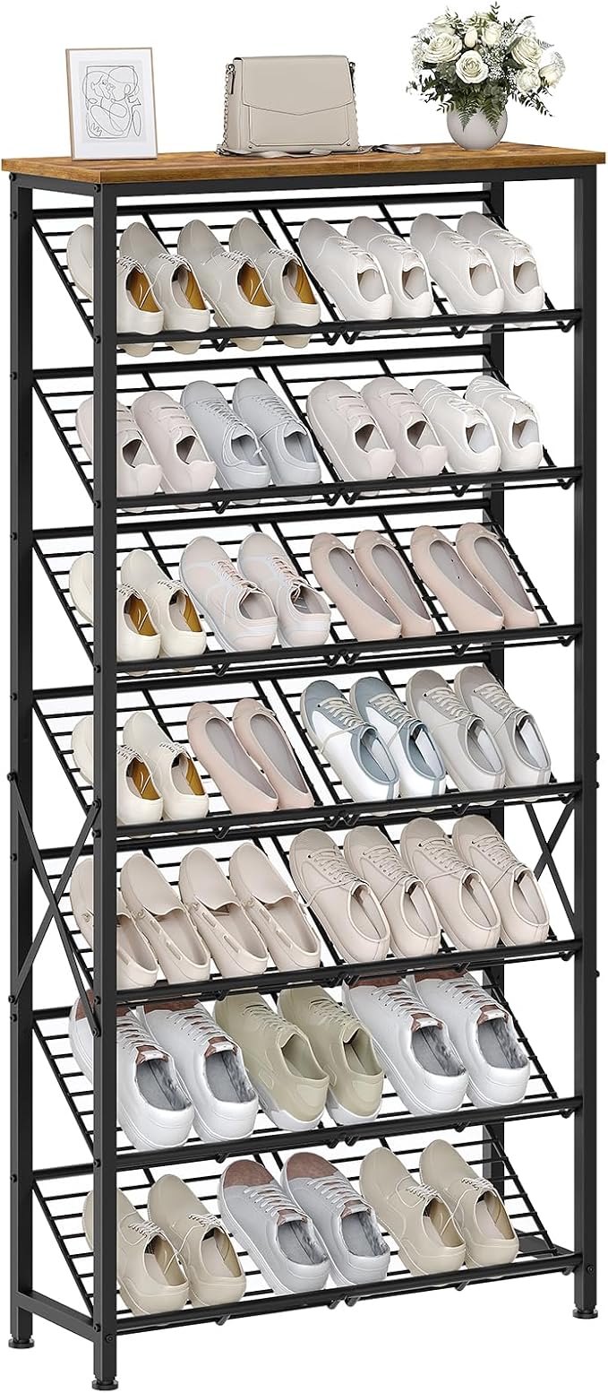 YATINEY 8-Tier Tall Shoes Rack, Slim Shoe Organizer - Image 9
