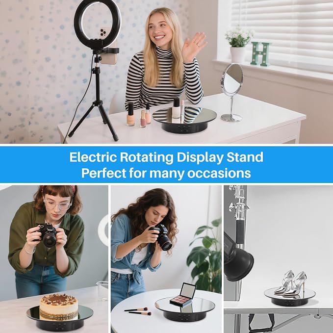 Rotating Display Stand Turntable Stand Black Spinning Stand - Image 2