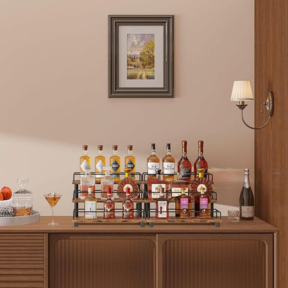 Homode Liquor Bottle Display Shelf, Coffee Syrup Rack Organizer, 3 Tier Wine - Image 6