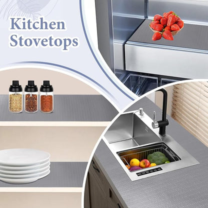 Drawer and Shelf Liner for Kitchen Cabinet: 17 in X 20 Ft Non Slip Waterproof - Image 6