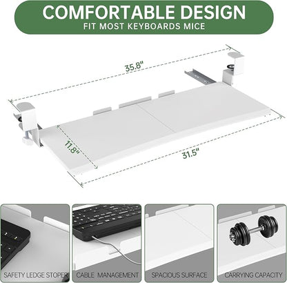 Extra Large Keyboard Tray Under Desk - Image 8