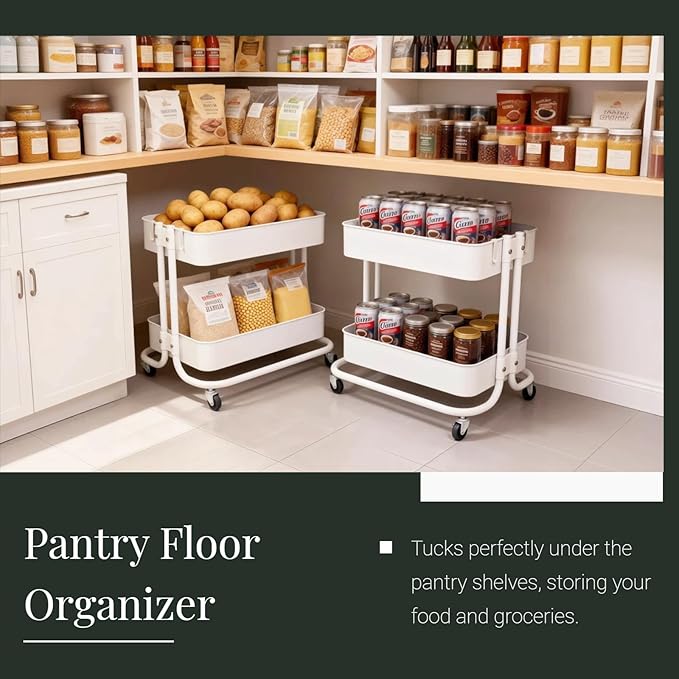 2 Tier Under Desk Storage Cart - Image 2
