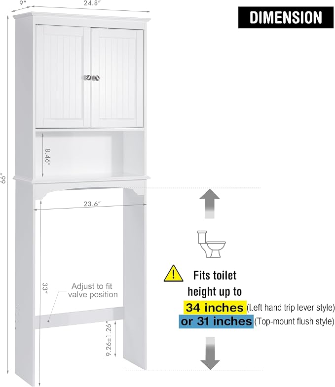 Spirich Over The Toilet Storage Cabinet - Image 2
