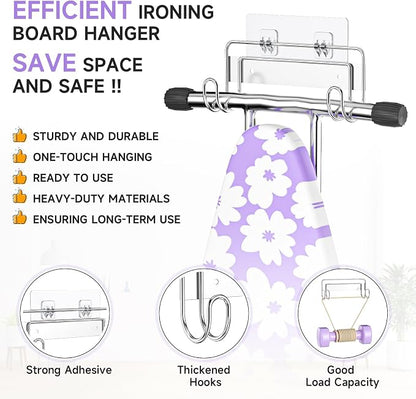 Ironing Board Holder Wall Mount, Iron Board Holder Stainless Steel, Wall - Image 4