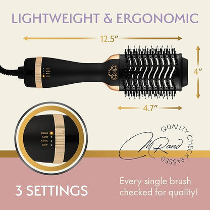 Professional Blowout Hair Dryer Brush, Hot Air Brush - Image 8