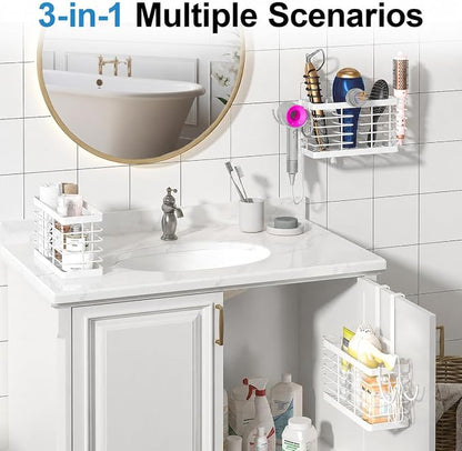 Sevenblue Hair Tool Organizer, 3-in-1 Universal Hair Dryer Holder, Adjustable - Image 4