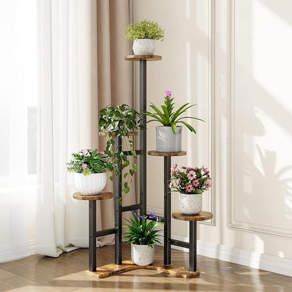 Yzosvki Corner Plant Stand Indoor, 6 Tiered Corner Plant Shelf Flower Stand - Image 7
