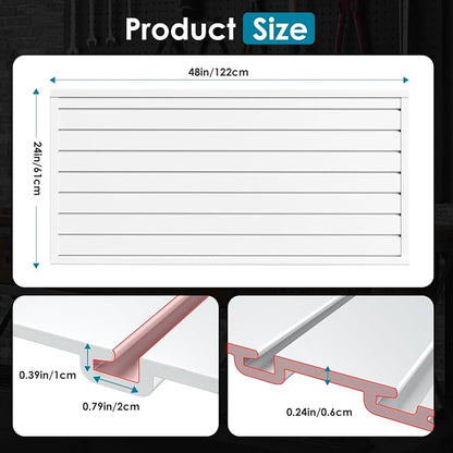 Braki PVC Slat Wall Paneling 2x4 ft, Garage Organizer Storage System, Heavy - Image 2