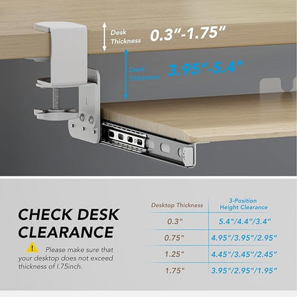 AX WABER Keyboard Tray Under Desk Pull Out - Image 4
