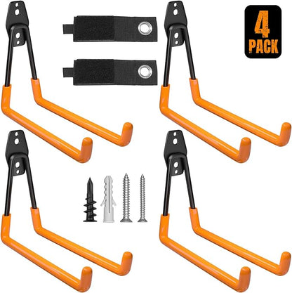 Garage Hooks Heavy Duty 6 Pack Utility Wall Mount Storage Hangers by Wallavant