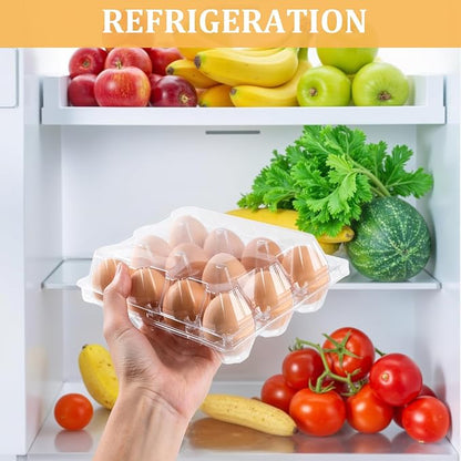 APOCHON 40PCS Plastic Egg Cartons 18 Count, Reusable Egg Holder - Image 5