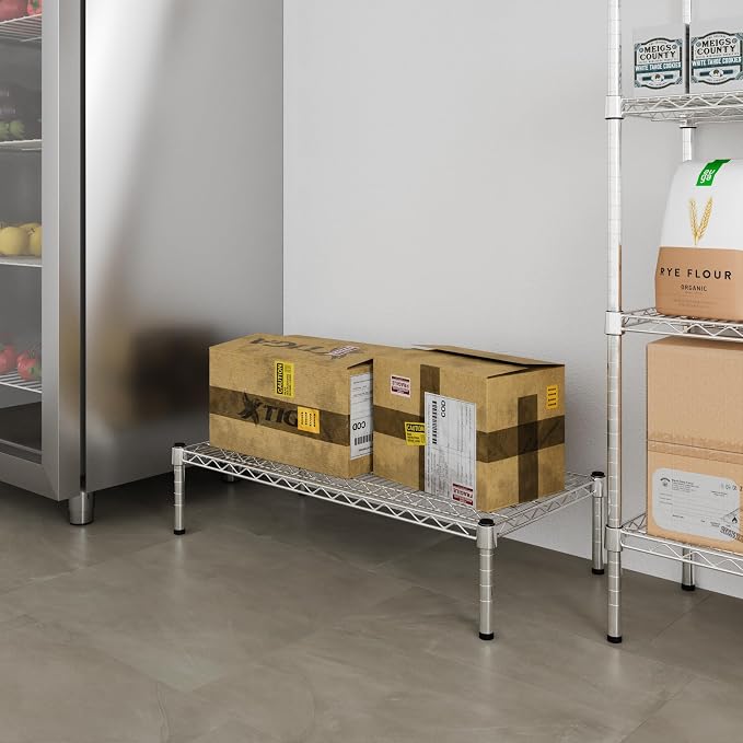 18" Deep x 36" Wide x 8" Height 1-Tier Wire Shelving Kit | NSF Commercial - Image 6