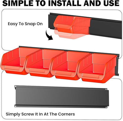 Ultrawall Wall Mounted Storage Bins, Plastic Hanging Storage Organizer Bins - Image 6