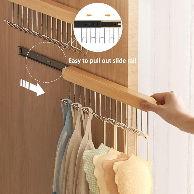 12 inch valet rods for closets, extendable and pull-out wardrobe pole for - Image 2