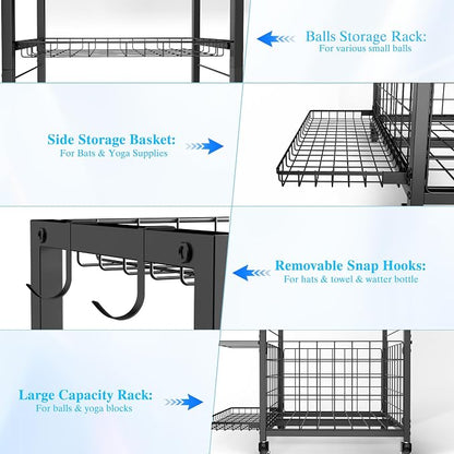 Sports Equipment Garage Organizer, Garage Ball Storage Rack - Image 4