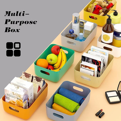 OWill 7 Pack Plastic Storage Bins, 4.2L Small Organizer Baskets - Image 6