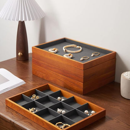 Oirlv Wood 24 Grids Jewelry Tray - Image 6