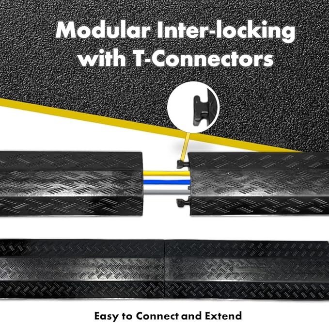 Kable Kontrol Drop Over Floor Cord Cover – 40” Inch Long 3 Channel Cable or - Image 4