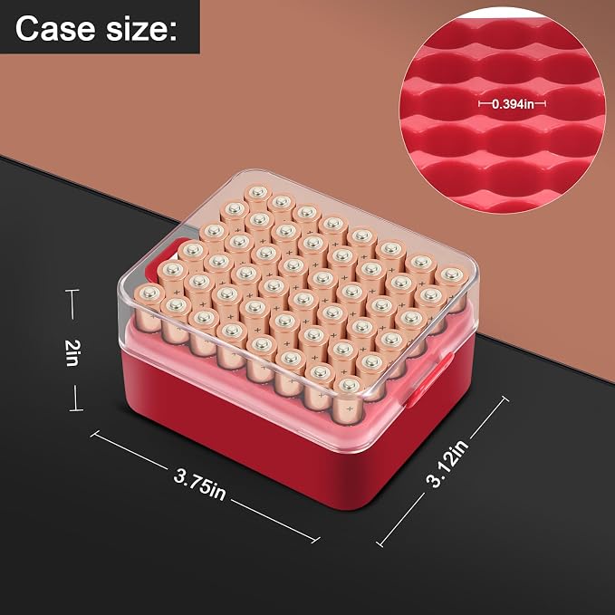 ALCYON Battery Organizer Storage Case, Battery Vault Box Container - Image 4