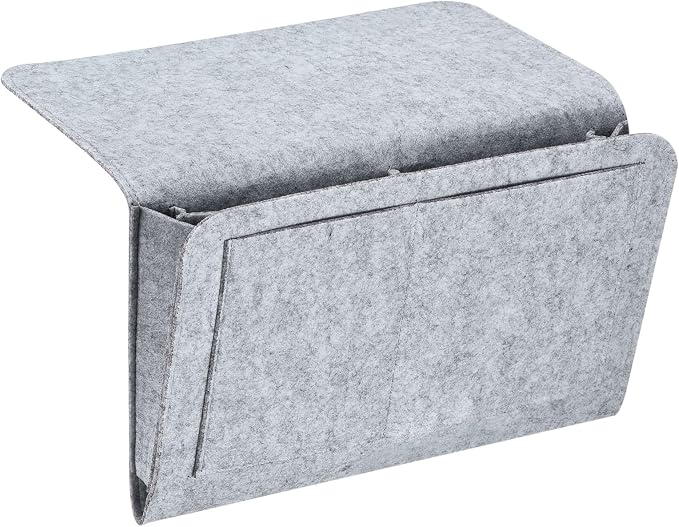 PATIKIL 13in Bedside Caddy, Bed Caddy Bedside Organizer Hanging Soft 5 Pockets by PATIKIL