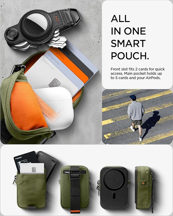 Spigen for MagSafe Wallet Magnetic Pouch Organizer RFID Blocking EDC SSD Card - Image 4