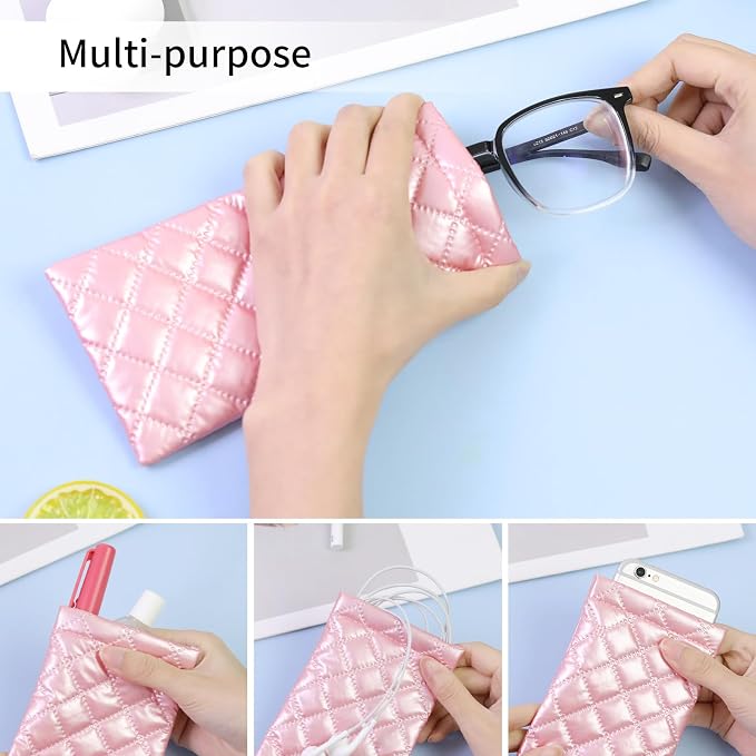 Double Eyeglass Case Soft Dual Glasses Case - Image 4