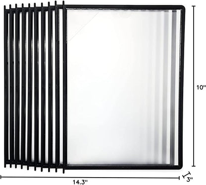 Tarifold Wall Mount Reference Organizer Display System, 10 Double-Sided Pockets - Image 8