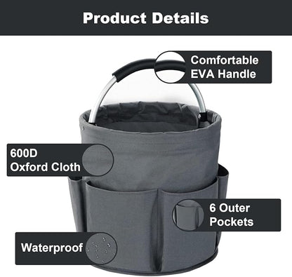 Cleaning Caddy with Handle, Cleaning Products Organiser, 17L Foldable Storage - Image 5