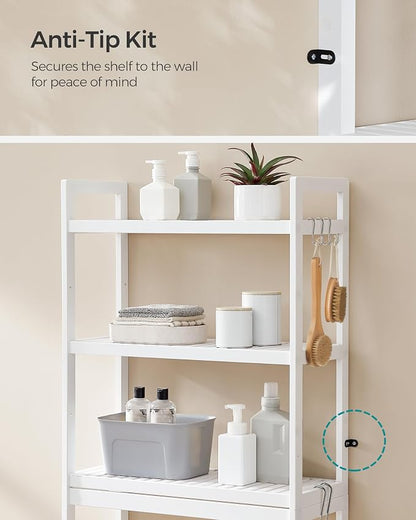 SONGMICS Over The Toilet Storage, 3-Tier Over Toilet Bathroom Organizer - Image 6