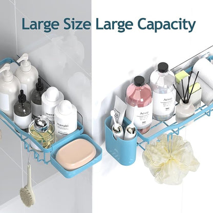 NESOMI Shower Caddy Adhesive Shower Organizer 7-Pack, Rustproof Stainless Steel - Image 9
