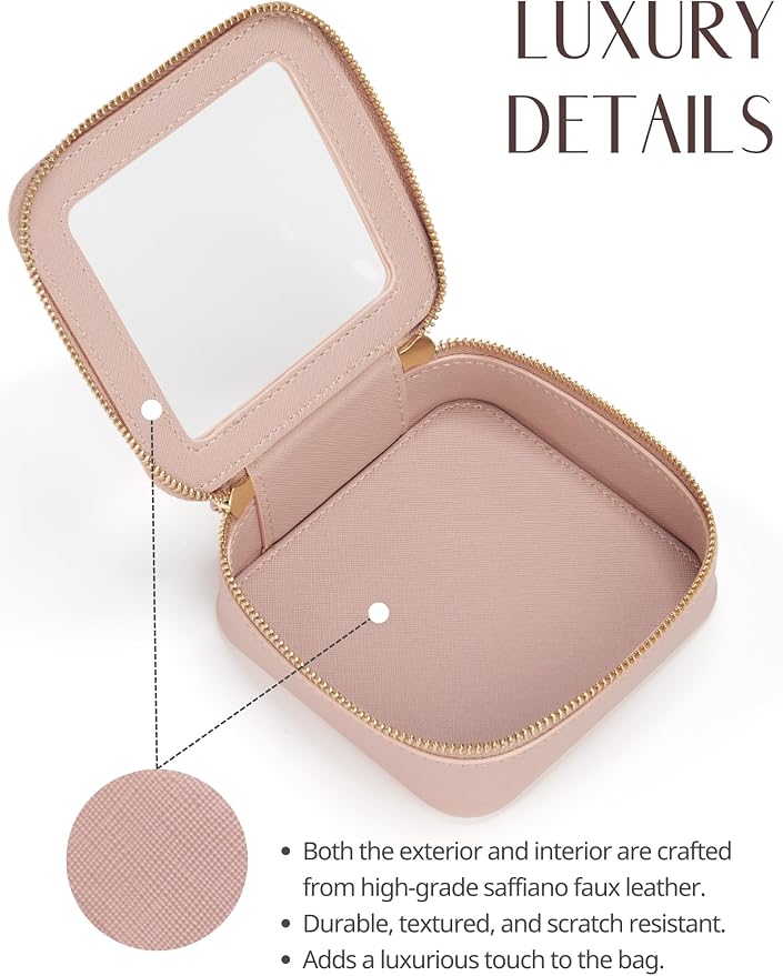 Popvibe Clear Makeup Bag Travel Cosmetic Case Transparent Toiletry Bag - Image 6