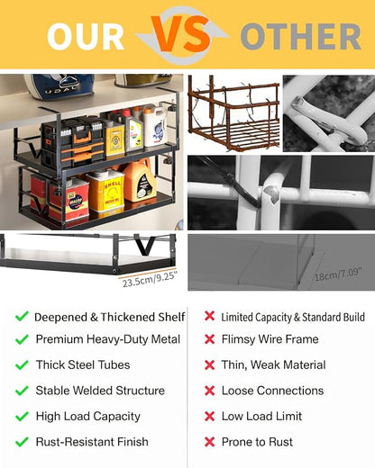 Under Shelf Storage Basket Organizer – Adjustable Hanging Holder - Image 4