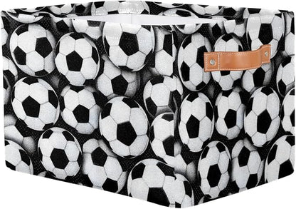 Pardick Sport Football Soccer Basket Storage Bins Large Fabric Toys Storage - Image 2