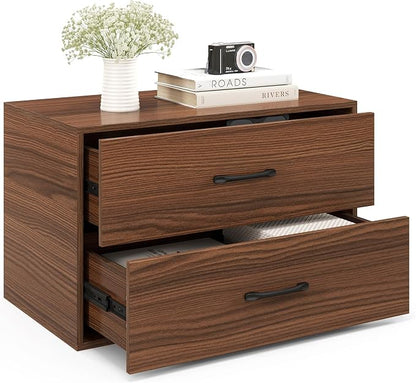 Giantex Dressers Stackable 2 Drawer Horizontal Organizer W/Handles Dresser Tower by Giantex