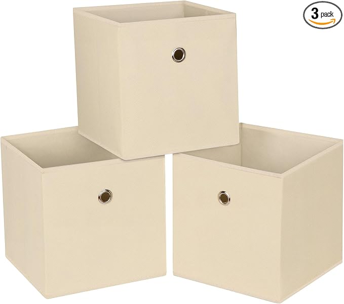 Foldable Storage Cubes Bins, 11 Inch Cloth Storage Cube Fabric Storage Box by NieEnjoy