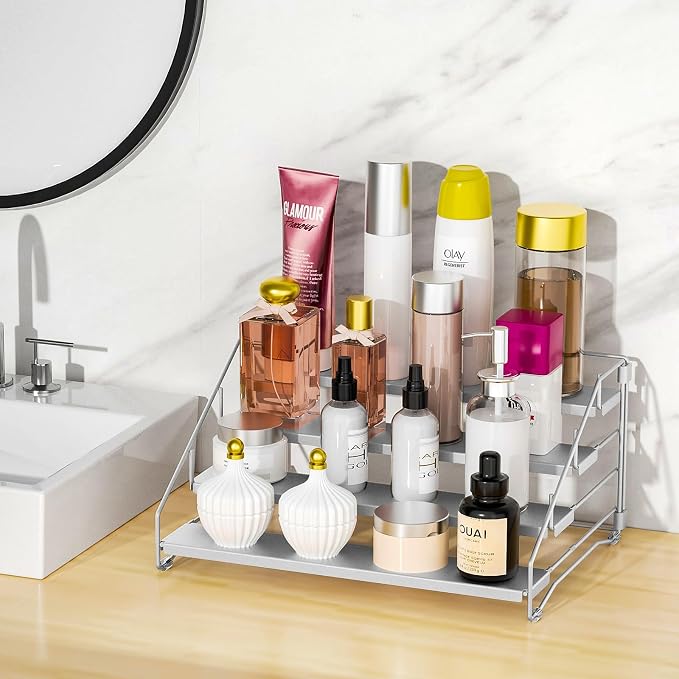 4 Tier Spice Rack for Cabinet, Spice Rack Organizer, Depth Adjustable Spice - Image 7