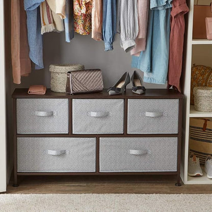 Amazon Basics Extra Wide Fabric 5-Drawer Storage Organizer Unit - Image 2