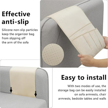 TV Remote Control Holder Couch Caddy, Non-slip Bedside Caddy Organizer - Image 6