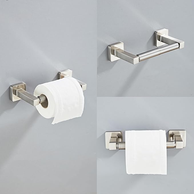 Brushed Nickel Bathroom Hardware Set 4 Pieces, Bathroom Accessories Set - Image 5