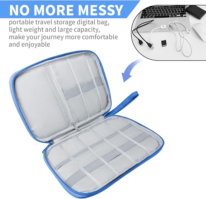 Lcsmaokin Electronics Travel Organizer, Portable Waterproof Electronic Travel - Image 3