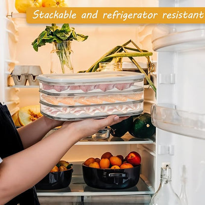 6 Pcs Deli Meat Container for Fridge Stackable Bacon Cheese Container Lunch - Image 4