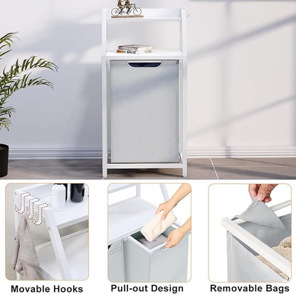 Laundry Hamper, Laundry Sorter, Rolling Laundry Basket - Image 4